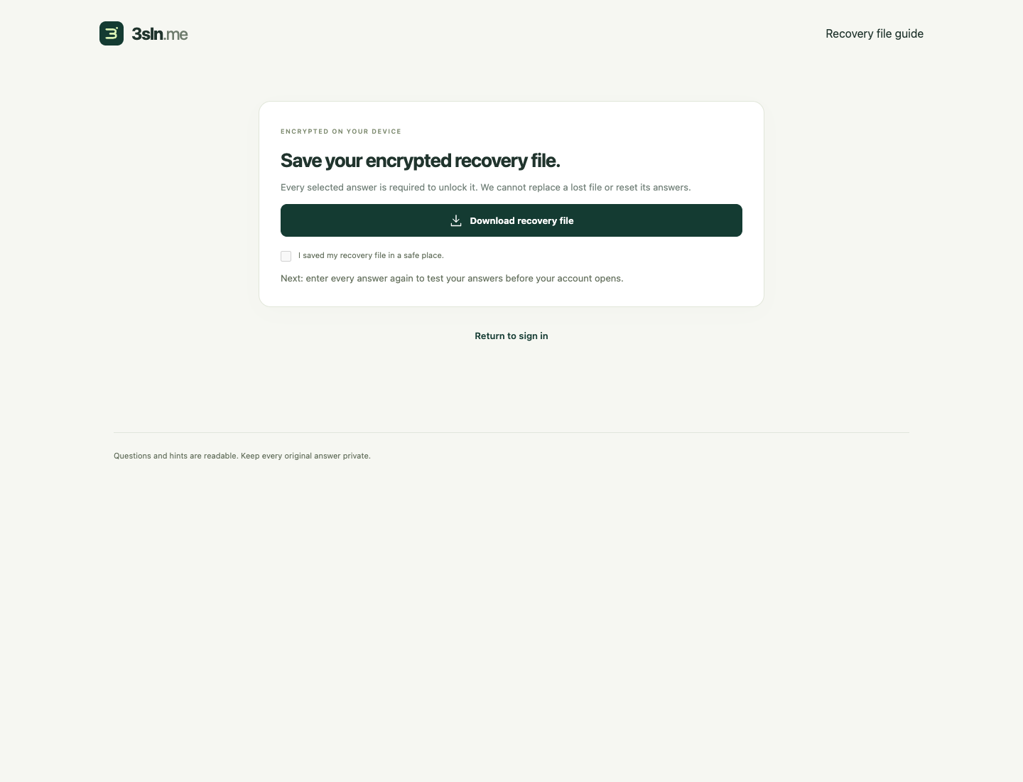 Download only the encrypted file