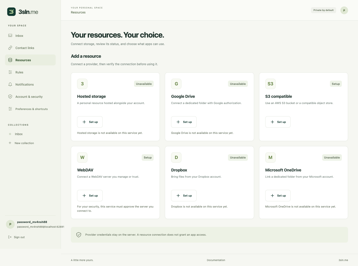 Choose resources with clear availability