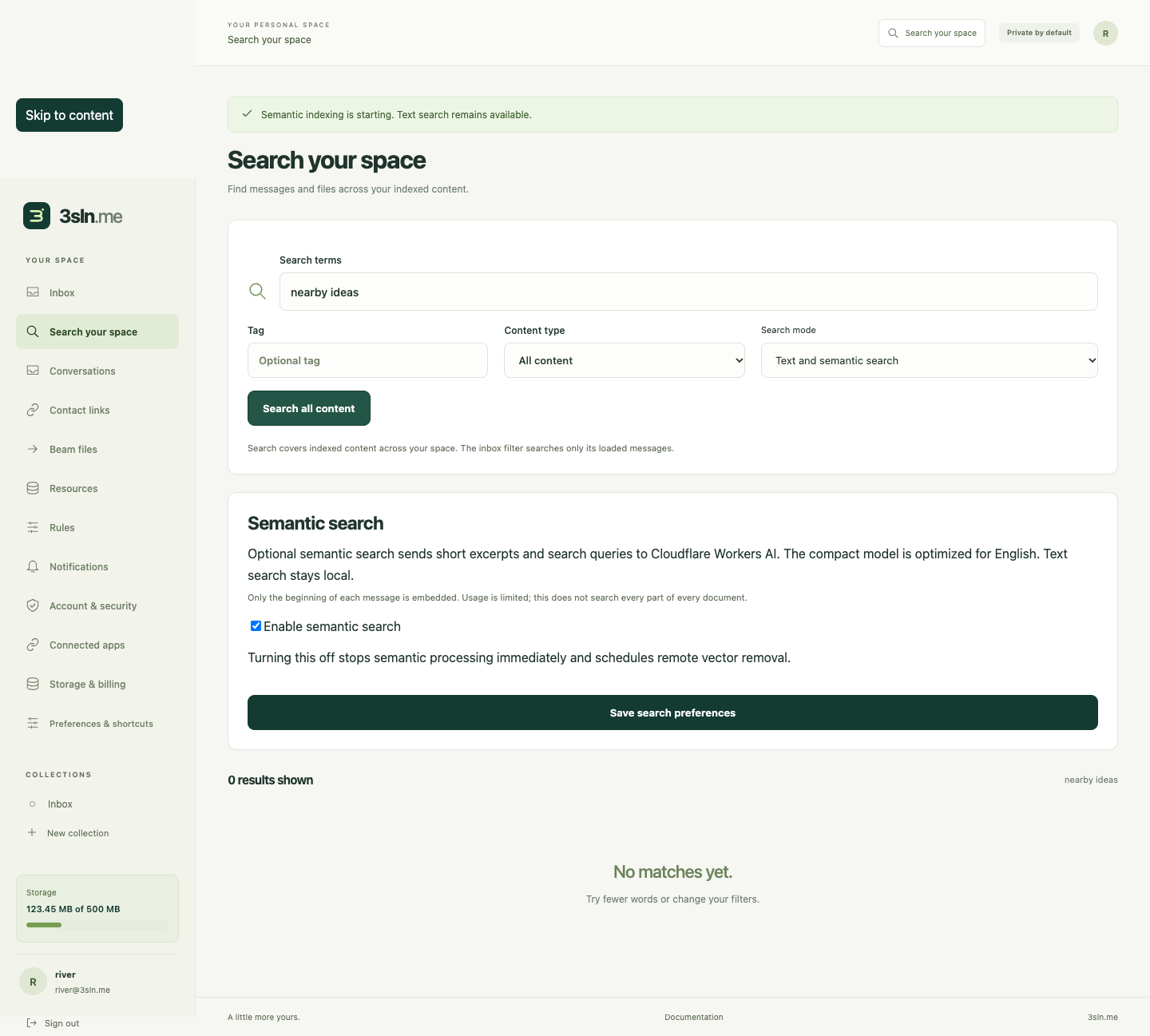 Semantic search consent